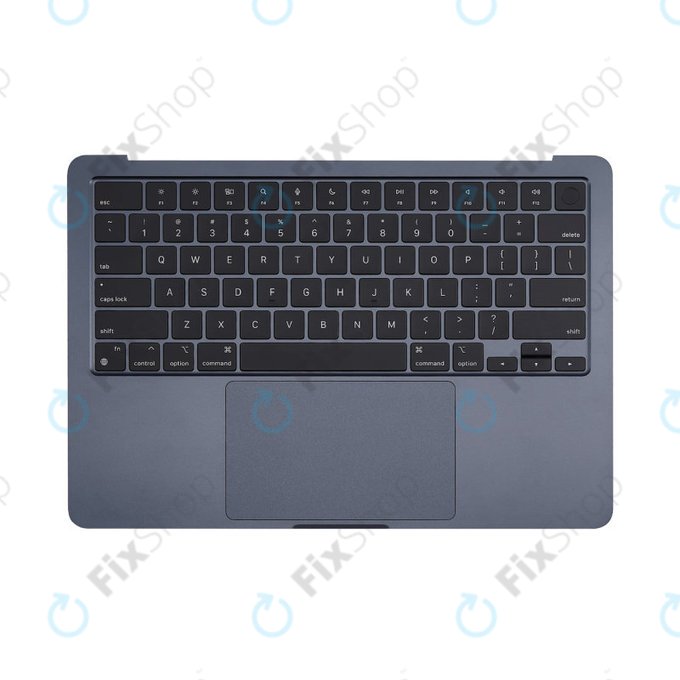 Gornji okvir tipkovnice za MacBook Air 13", A3113 (2024), s US tipkovnicom i baterijom, Midnight, 661-40230, Genuine Apple