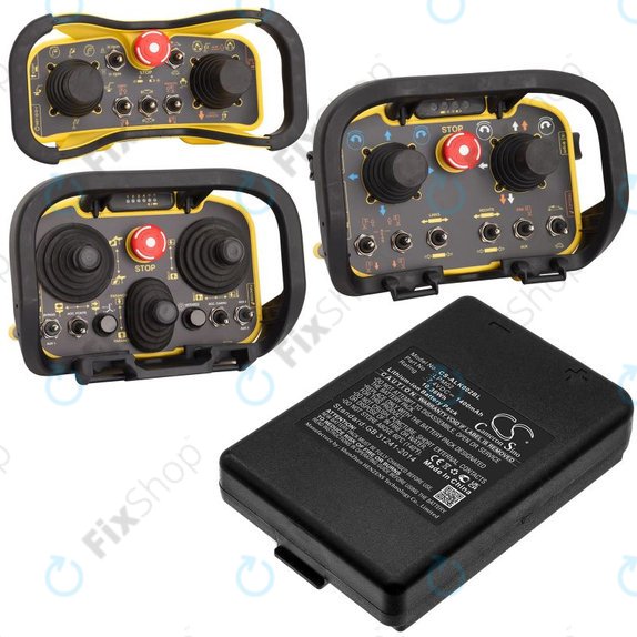Baterija za Autec Funkfernsteuerung Air, Modular AJM, 1400mAh, Li-Ion, 7.4V, LPM02, HQ