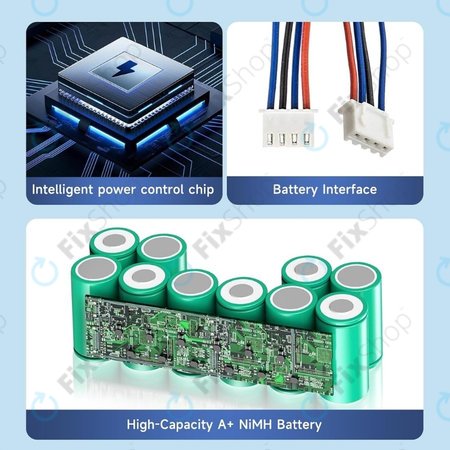 iRobot Roomba Combo-series, Ecovacs Deebot-series - Baterija 4720110, DM88 Ni-MH 12.0V 3000mAh HQ