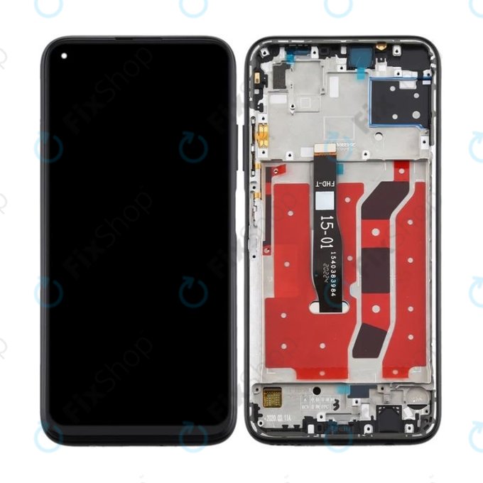 Huawei P40 Lite - LCD zaslon + zaslon osjetljiv na dodir + okvir (Midnight Black) TFT