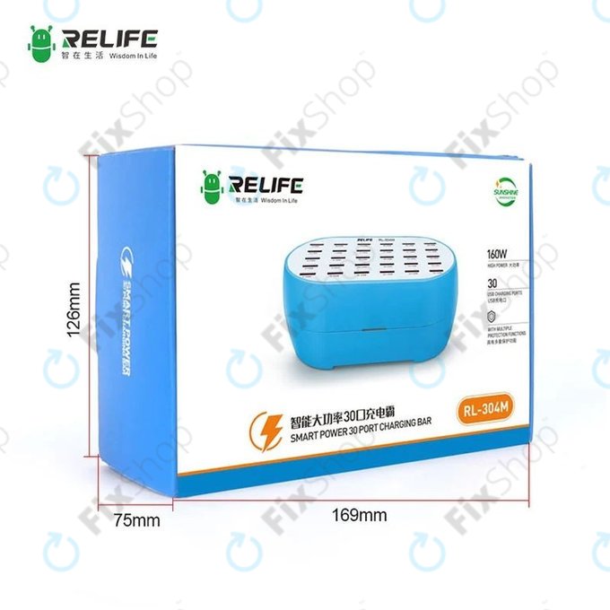 Relife RL-304M - Smart Service USB punjač - 30x USB / 160 W