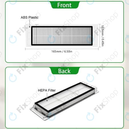 Xiaomi Roborock S5, S5 Max, S6, S6 MaxV, S6 Pure, E4, E5, Mijia 1S, Mi Robot Vacuum Mop 1S, Xiaowa E2, E3, Lite C10 - Filter za prašinu (2kom)
