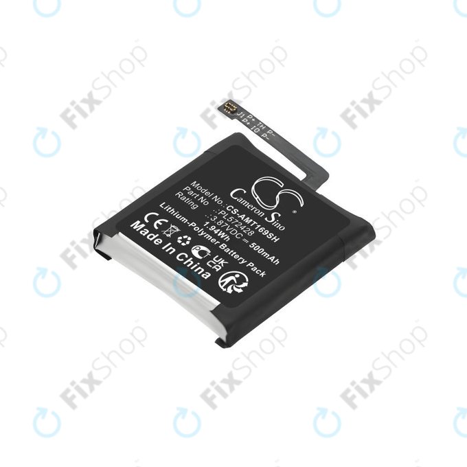 Baterija za Amazfit T-Rex 2, A2169, A2170, 500mAh, Li-Pol, 3.87V, PL572428, HQ