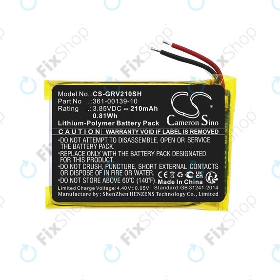 Baterija za Garmin Venu 2, 210mAh, Li-Pol, 3.85V, 361-00139-10, HQ