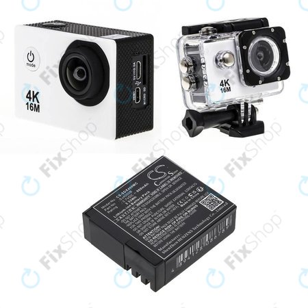 Baterija za SJCAM SJ4000, SJ5000, 900mAh, Li-Ion, 3.7V, SJ4000B, HQ