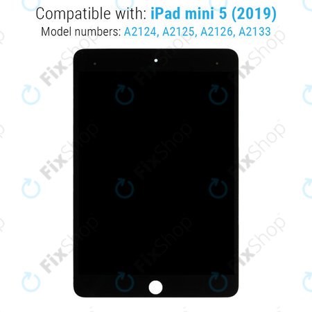 Apple iPad Mini 5 - LCD zaslon + zaslon osjetljiv na dodir (Black) Refurbished
