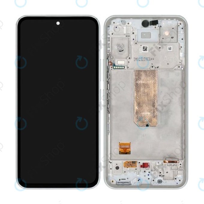 Samsung Galaxy A54 5G A546B - LCD zaslon + zaslon osjetljiv na dodir + okvir (bijeli) - GH82-31231B, GH82-31232B Originalni servisni paket