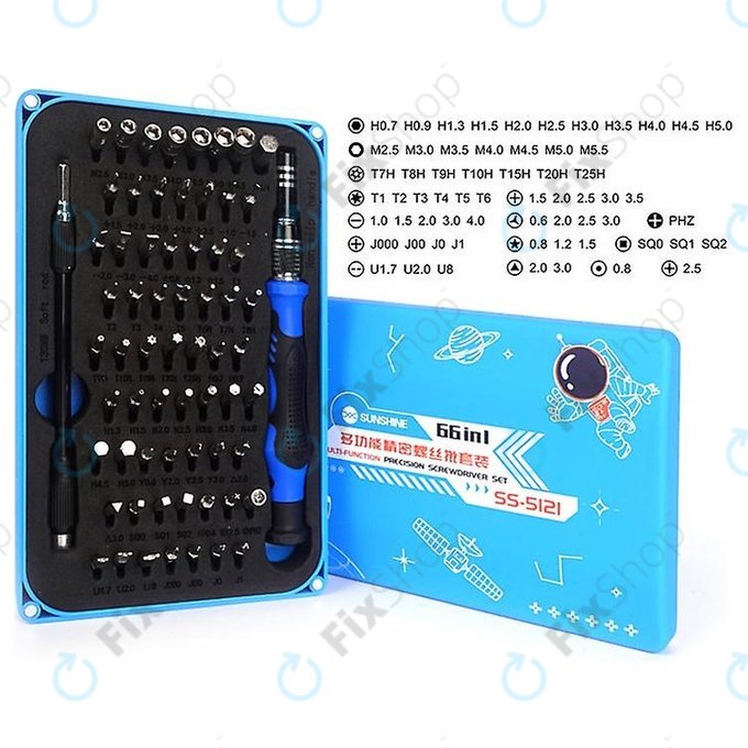 Sunshine SS-5121 - Set s odvijačem i nastavcima 66v1