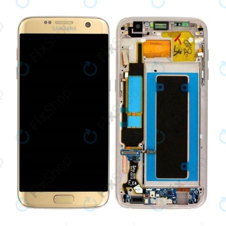 Samsung Galaxy S7 Edge G935F - LCD zaslon + zaslon osjetljiv na dodir + okvir (zlatni) - GH97-18533C, GH97-18594C, GH97-18767C Originalni servisni paket