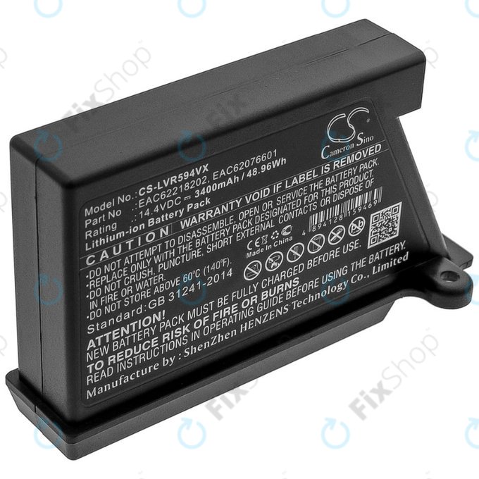 LG HomBot-series, VR-series - Baterija EAC62218202, EAC62076601 Li-Ion 14.4V 3400mAh HQ