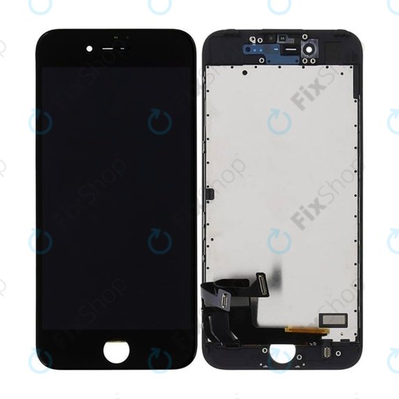 Zaslon In-Cell za iPhone 7, Black, Dodirni ekran s okvirom, FixPremium
