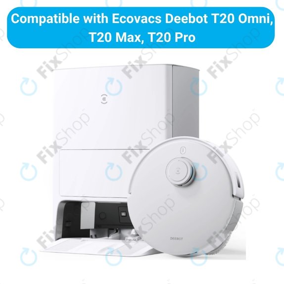 Set rezervnih dijelova za Ecovacs T20, T20 Max, T20 Pro (2x Glavna četka, 4x Filter, 4x Bočna četka – bijela)