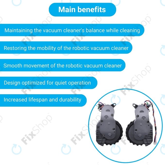 Xiaomi Roborock S5 Max, S6 Pure, S7 - Lijevi i desni kotač s motorom (Siva)