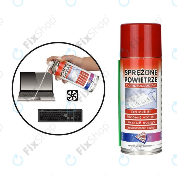Micro Chip Electronic - Prašnik na komprimirani zrak (zapaljivo) - 400 ml