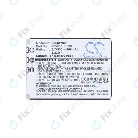 Baterija za Agfa, Aosta, Avant, Benq, Minolta, Olympus, Polaroid, 600mAh, Li-Ion, 3.7V, Li-80B, HQ