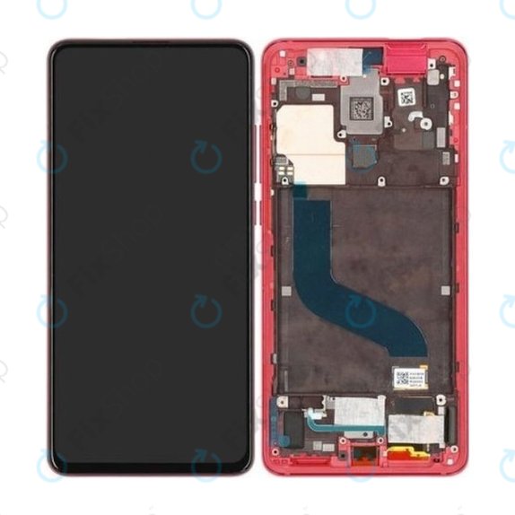 Xiaomi Mi 9T, Mi 9T Pro - LCD zaslon + zaslon osjetljiv na dodir + okvir (Red Flame) - 560910014033, 560910013033 Originalni servisni paket