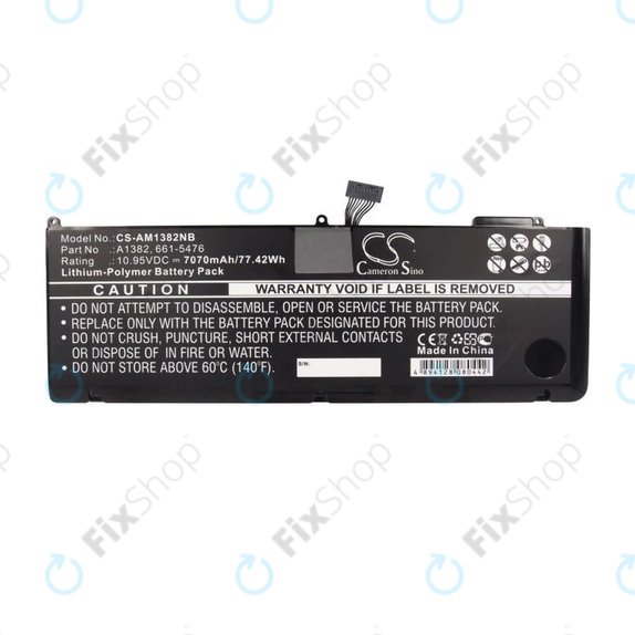 Apple MacBook Pro 15" A1286 (početak 2011. - Sredina 2012.) - Baterija A1382 7070 mAh HQ