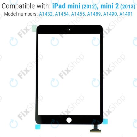 Apple iPad Mini, Mini 2 - Zaslon osjetljiv na dodir (crni)