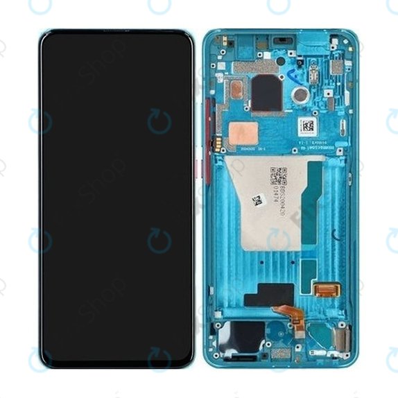 Xiaomi Pocophone F2 Pro - LCD zaslon + zaslon osjetljiv na dodir + okvir (neon plava) - 56000D0J1100 Originalni servisni paket