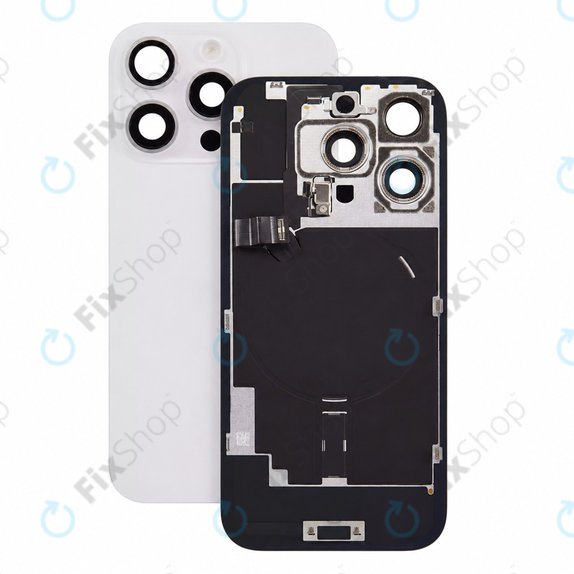 Staklo stražnjeg kućišta za iPhone 16 Pro, White Titanium, Pulled A
