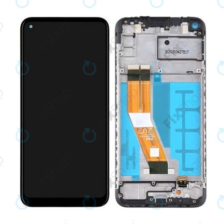 Samsung Galaxy A11 A115F - LCD zaslon + zaslon osjetljiv na dodir + okvir (crni) - GH81-18760A Originalni servisni paket