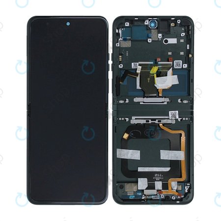 Motorola Razr 40 - LCD zaslon + zaslon osjetljiv na dodir + okvir (Sage Green) - 5D68C22834 Genuine Service Pack