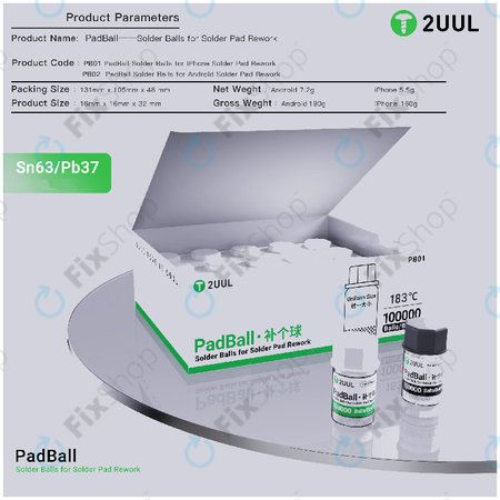 Kuglice za lemljenje za Android servise, 2UUL PB02