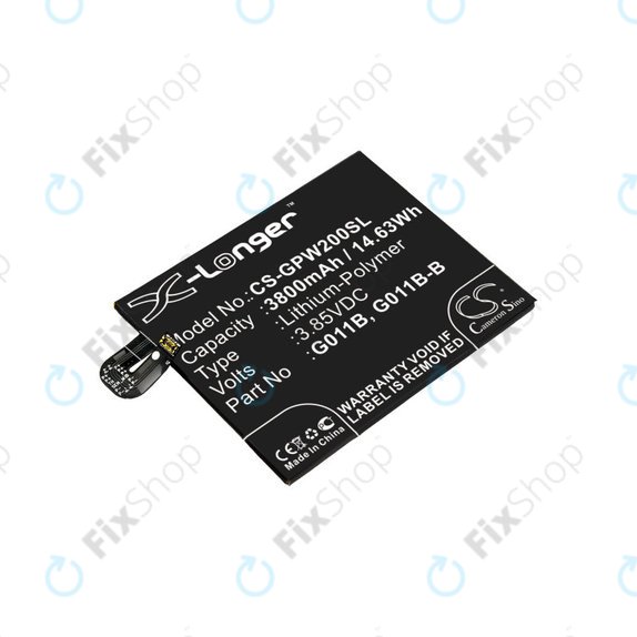 Baterija za Google Pixel 2 XL G011C, 3800mAh, Li-Pol, 3.85 V, G011B, HQ