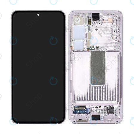 Samsung Galaxy S23 S911B - LCD zaslon + zaslon osjetljiv na dodir + okvir (lavanda) - GH82-30481D, GH82-30480D Originalni servisni paket