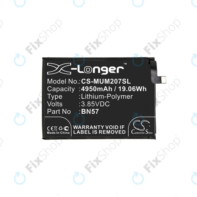 Baterija za  Xiaomi Poco X3 NFC M2107J20CG, 4950mAh, Li-Pol, 3.85 V, BN57, HQ