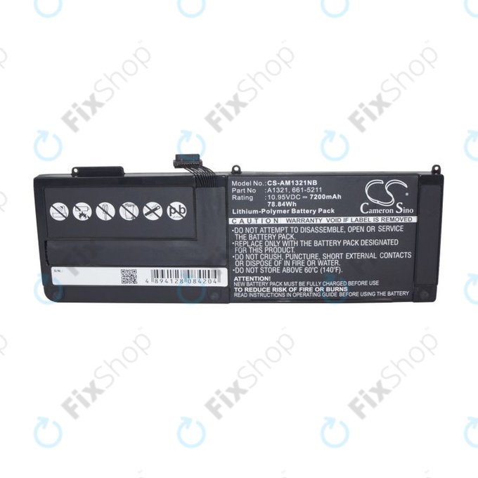 Apple MacBook Pro 15" A1286 (sredina 2009. - Sredina 2010.) - Baterija A1321 7200 mAh HQ