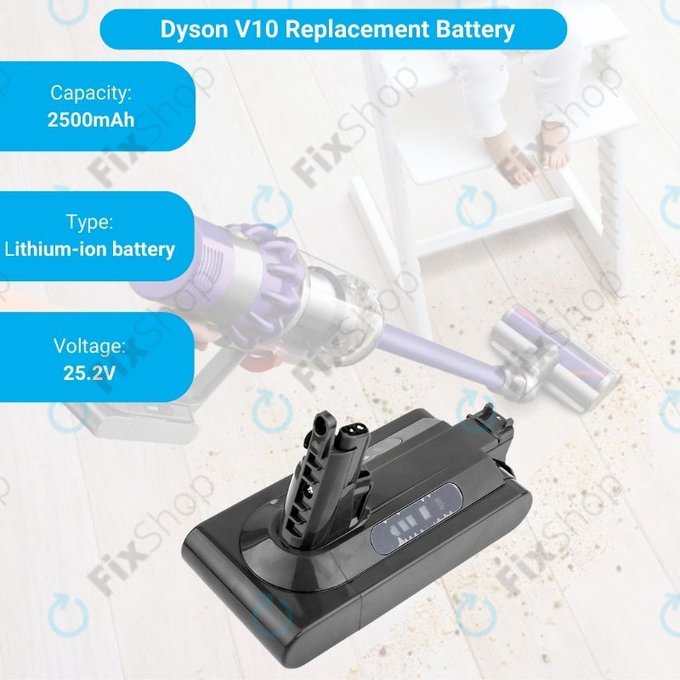 Dyson V10 - Baterija Li-Ion 2500mAh HQ