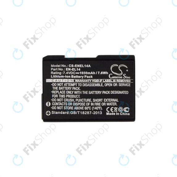 Nikon Coolpix D-serija, P-serija - Baterija EN-EL14 Li-Ion 1030mAh HQ