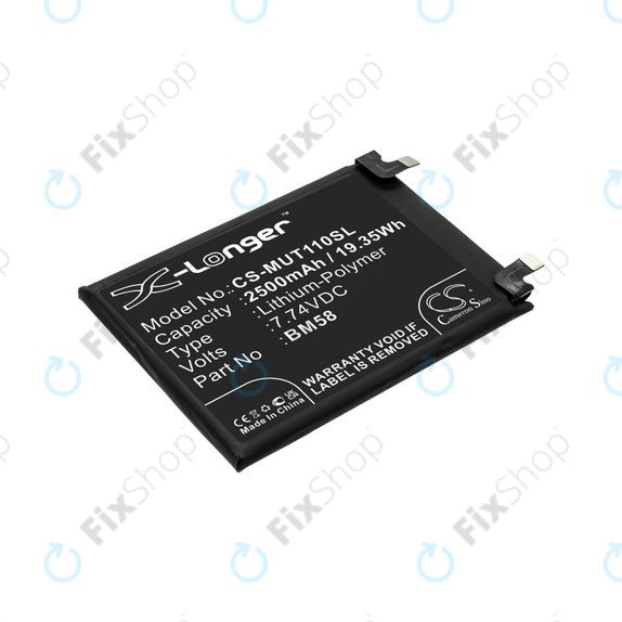 Baterija za  Xiaomi 11T Pro, 2500mAh, Li-Pol, 7.74 V, BM58, HQ