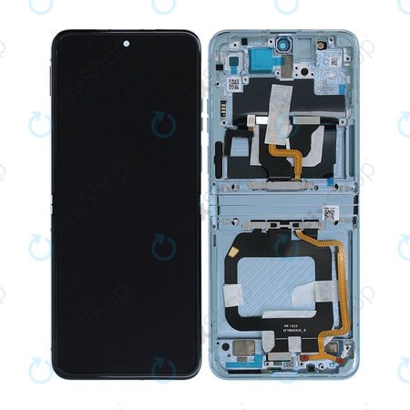 Motorola Razr 40 Ultra - LCD zaslon + zaslon osjetljiv na dodir + okvir (Glacier Blue) - 5D68C22597 Genuine Service Pack