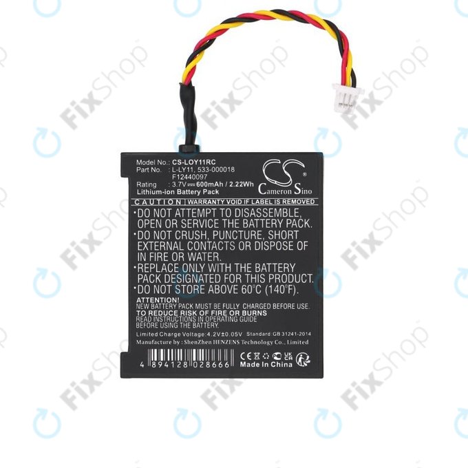 Baterija za Logitech G930, 600mAh, Li-Ion, 3.7V, L-LY11, HQ