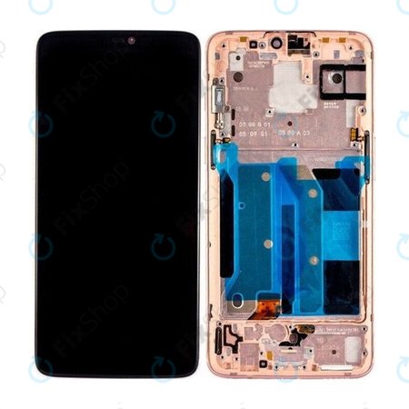 OnePlus 6 - LCD zaslon + zaslon osjetljiv na dodir + okvir (Rose Gold) TFT