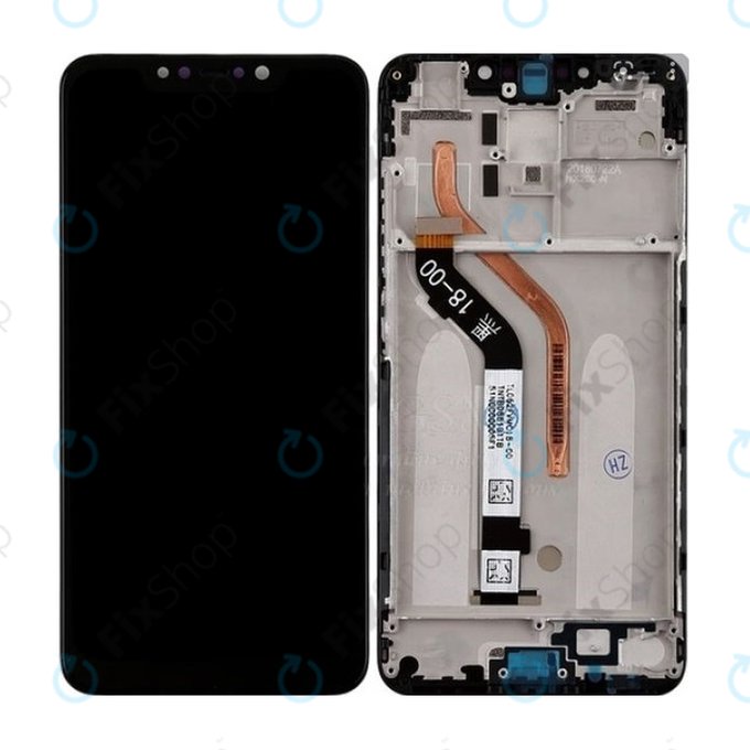 Xiaomi Pocophone F1 - LCD Displej - Dotykové Sklo + Rám (Steel Blue) TFT