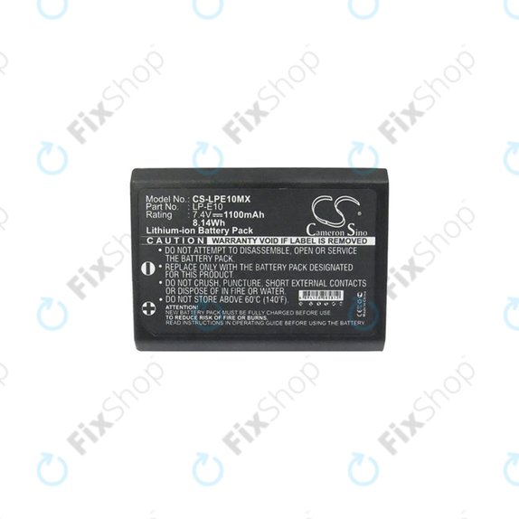 Canon EOS 1100D, 1200D, Kiss X50, Rebel T3, T5 - Baterija LP-E10 Li-Ion 1100mAh HQ