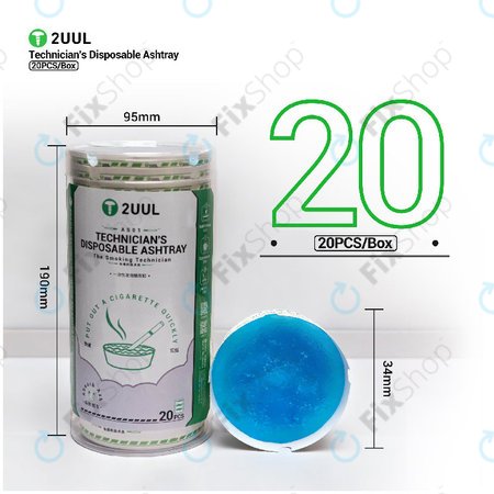 Jednokratna pepeljara za tehničare, 2UUL AS01, 20kom/kutija