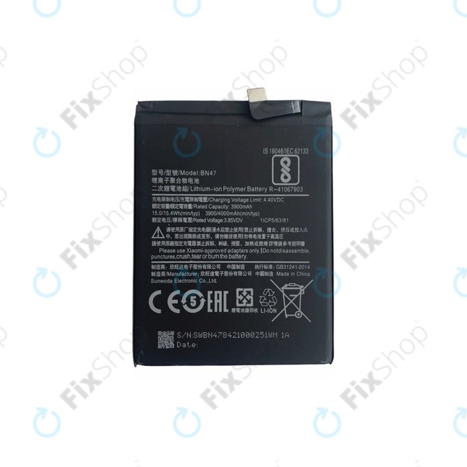 Xiaomi Mi A2 Lite (Redmi 6 Pro) - Baterija BN47 4000mAh