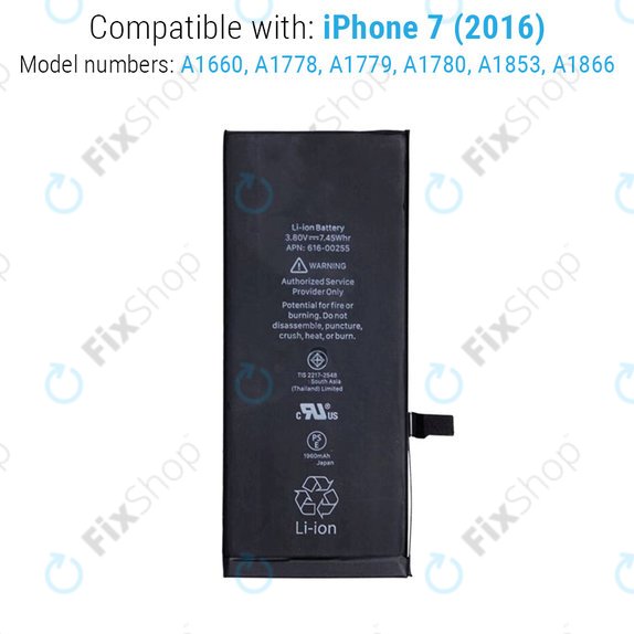 Baterija za iPhone 7, 1960mAh