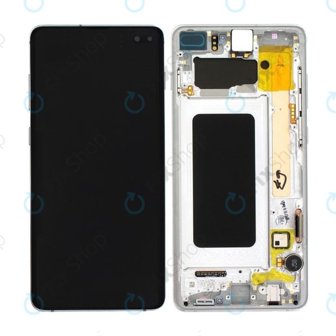 Samsung Galaxy S10 Plus G975F - LCD zaslon + zaslon osjetljiv na dodir + okvir (Prism White) - GH82-18849B, GH82-18834G, GH82-18849G, GH82-18834B Originalni servisni paket