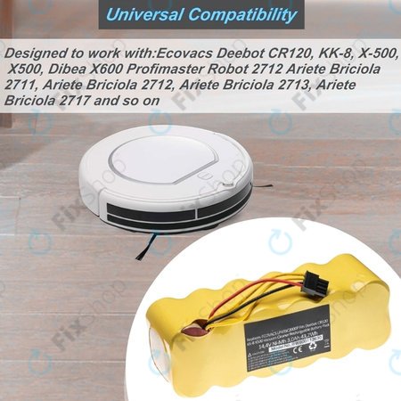 Ecovacs Deebot CR120, KK-8, X500 - Baterija LP43SC2000P Ni-MH 14.4V 3000mAh