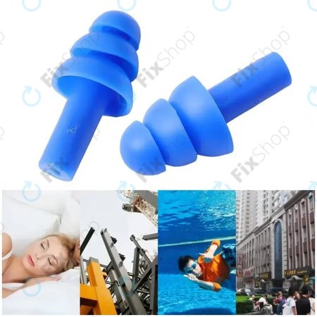 Mekani silikonski čepići za uši, plavi, par