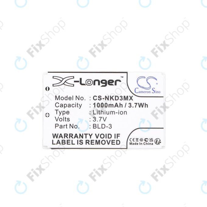 Baterija za Nokia 7250i, 6610, 6585, 6560, 6200, 6220, 1000mAh, Li-Ion, 3.7V, BLD-3, HQ