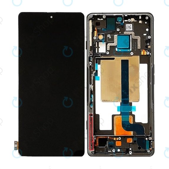 Xiaomi Poco F4 GT 21121210G - LCD zaslon + zaslon osjetljiv na dodir + okvir (Stealth Black) - 5600090L1000 Originalni servisni paket