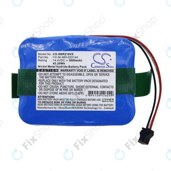 Baterija za Sencor SVC9031BK, Bobsweep, Carneo, Samba, Vileda, Wisdom, 3000mAh, Ni-MH, 14.4V, YX-NI-022144-COR, HQ