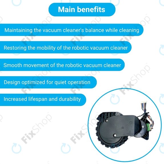 Xiaomi Robot Vacuum X20, S10, Dreame X30, X20, X10 Pro - Kotač s motorom (desno) (Crna)