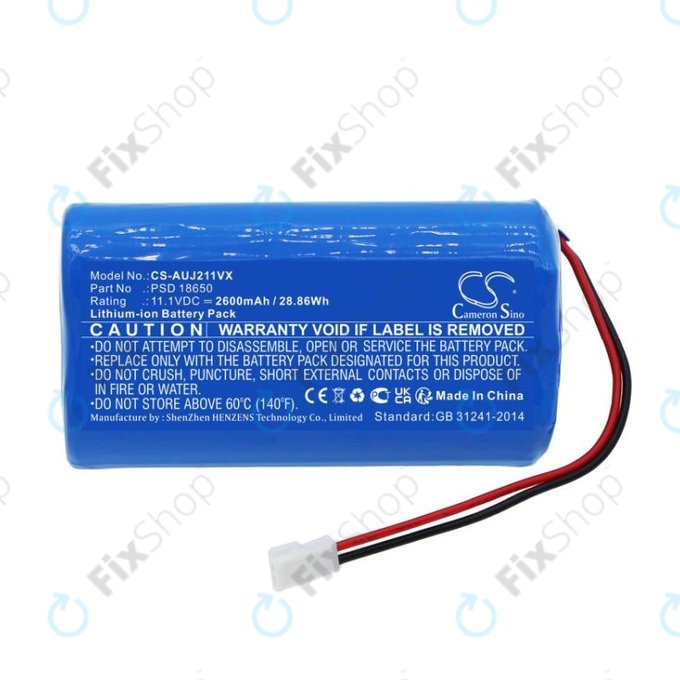 Baterija za Aquajack 211, 2600mAh, Li-Ion, 11.1V, PSD 18650, HQ